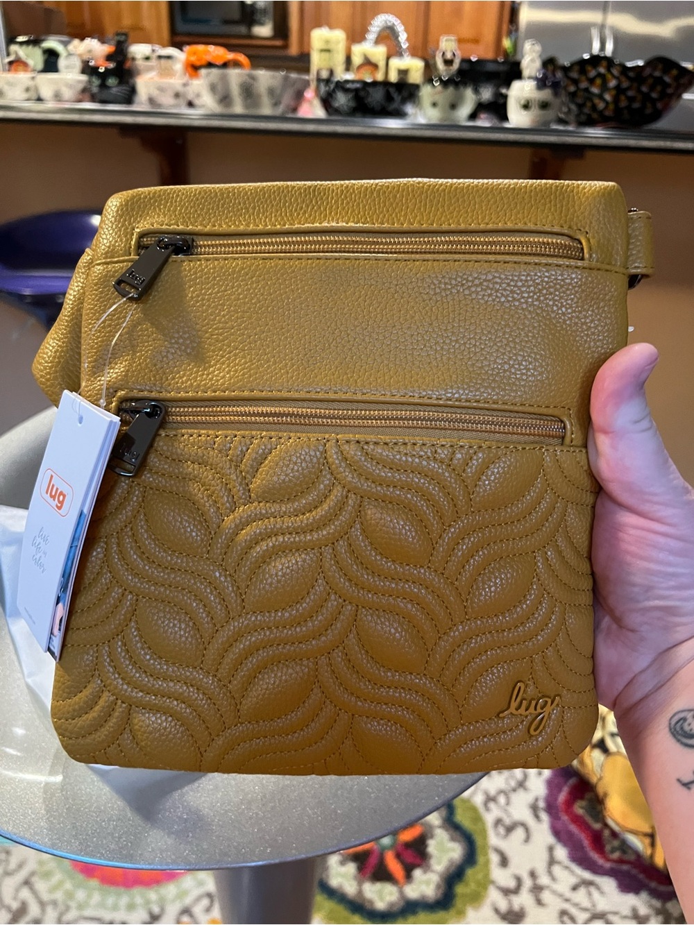 Lug Skipper VL in Amber Yellow Crossbody Bag NWT